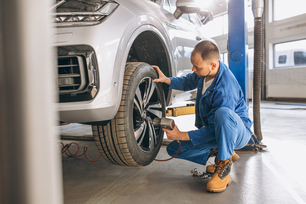 Traditional Garage Tyre Fitting Work